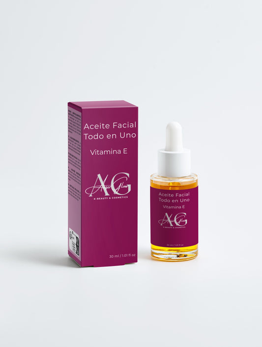 Aceite Facial Todo en Uno. Vitamina E