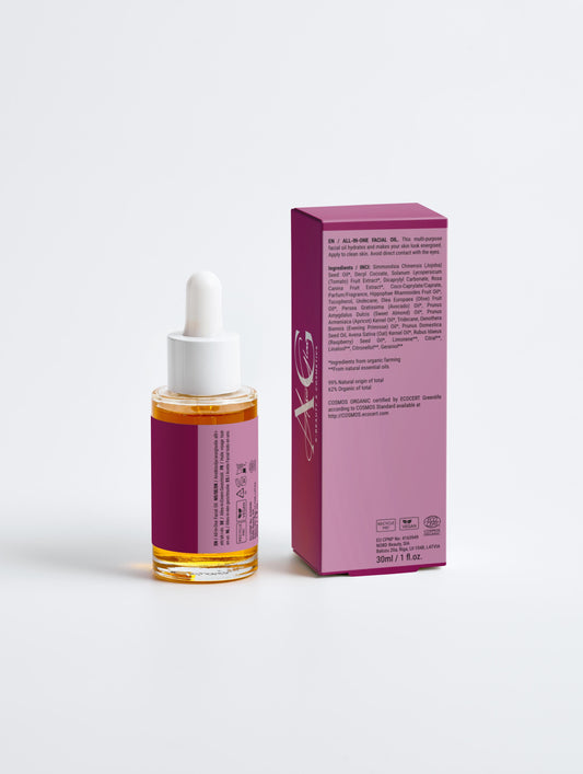 Aceite Facial Todo en Uno. Vitamina E