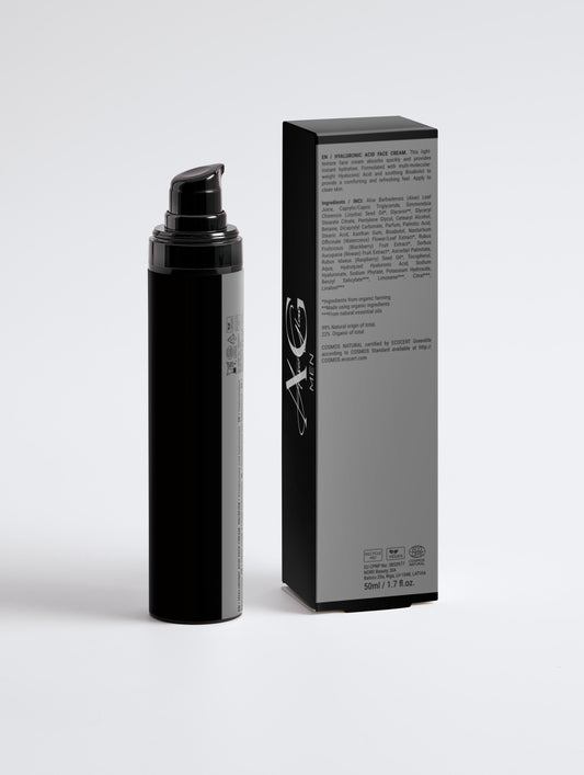 Crema Hidratante. Ácido Hialurónico. Para Hombres